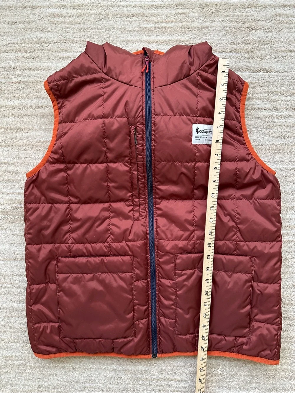 Like New Cotopaxi Teca Calido Hooded Vest Reversible Insulated Pink Brown Large